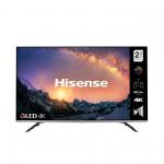 Hisense E76 65 Inch 3840 x 2160 4K Ultra HD Resolution 60Hz Refresh Rate 1x USB 2.0 Port 3x HDMI Ports Grey QLED Smart TV 8HI50E76GQT