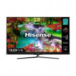 Hisense U8QF 55 Inch 3840 x 2160 4K Ultra HD Resolution 120Hz Refresh Rate 2x USB 2.0 Ports 4x HDMI Ports Black Silver Smart TV 8HI55U8QFT