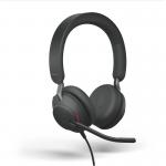 Jabra Evolve 2 40 USB A Wired Noise Isolating Stereo Headset DSP Function Boom Microphone Certified for Microsoft Teams 8JA24089999999
