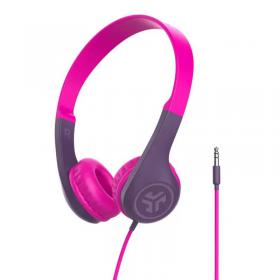 JLab Audio JBuddies Pop Kids Wired 3.5mm Connector On Ear Pink Headphones 8JL10446940