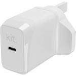 KIT USB C Port Mains Charger White 8KTESMCCPD18WH