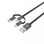 1m Lightning USBC Micro Cable Space Grey 8KTPRDC3IN11MSG