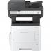 The photograph is of a professional quality Kyocera Colour Laser Printer. It features the ECOSYS MA6000ifx model and boasts a high resolution of 1200 x 1200 DPI. This multifunction printer is designed for A4 paper and has a sleek and modern appearance.