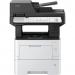 This photograph features the Kyocera ECOSYS MA4500ix laser printer, capable of producing high-quality black and white prints at 1200 x 1200 DPI. The multifunction printer is designed for A4 paper and has a sleek, professional appearance.