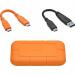 LaCie Rugged 2TB USB C Orange External Solid State Drive 8LASTHR2000800