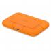 LaCie Rugged 500GB NVMe USB C Orange External Solid State Drive 8LASTHR500800