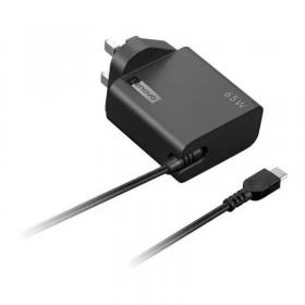 Lenovo 65W USB C Black Wall Adapter UK 8LEN4X21L54612