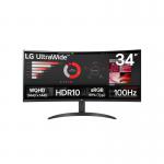 LG 34WR50QK-B 34 Inch 3440 x 1440 Pixels HDR10 HDMI DisplayPort Curved Gaming Monitor 8LG34WR50QKB