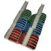 LocknCharge LNC10018 5 Slot 11 Inch Small Plastic Device Basket Set of 6 2 x Blue 2 x Green 2 x Red 8LNC10018
