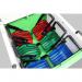 LocknCharge LNC10019 5 Slot 13 Inch Large Plastic Device Basket Set of 6 2 x Green 2 x Blue 2 x Red 8LNC10019