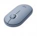 Logitech Pebble 1000 DPI M350 Optical 3 Buttons Ambidextrous Wireless Mouse Blue Grey 8LO910005719