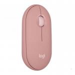 Logitech Pebble 2 M350s 4000 DPI Ambidextrous RF Wireless + Bluetooth Optical Tonal Rose Mouse 8LO910007014