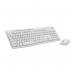 Logitech MK295 Silent Full Size Straight QWERTY UK International Wireless Keyboard and Ambidextrous Buttons Mouse Off White 8LO920009823