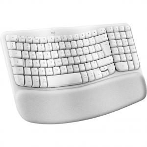 Logitech Wave Keys for Mac Wireless Ergonomic UK White Keyboard