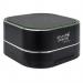 Manhattan Sound Science Metallic Black Bluetooth Speaker - Up to 6 Hours Playback Time; 10m Range; Aux 3.5mm Connector 8MAN164993