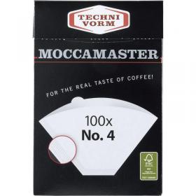 Moccamaster Coffee Paper Filter Number 4 for KB KBG KBGT and CDGT Models 100 Pieces 8MM85022