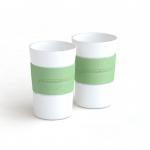Moccamaster 2 Porcelain Coffee Mugs 200ml Pastel Green 8MMMA023