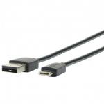 Mobilis 1m USB-A to USB-C Black Cable 8MNM001278
