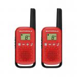 Motorola Talkabout T42 Red Two Way Radio Walkie Talkies 16 Channels LCD Display Twin Pack 8MOB4P00811RDKMAW