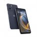 This photo features a sleek Motorola Moto G05 mobile phone in Denim Blue color. It has a large 6.67 Inch display and is powered by MediaTek Helio G81 Extreme processor. With 4GB RAM and 64GB storage, it runs on the latest Android 15 OS.