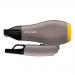 Nicky Clarke NTD101 1200W Travel Hair Dryers with 2 Heat Settings Grey Black and Yellow 8NCNTD101