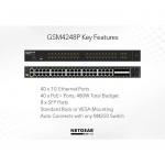 NETGEAR M4250 48-Port Managed Rackmount Gigabit PoE Plus Switch including 8 x 1GbE SFP Plus Ports 8NE10341886