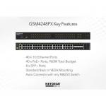 NETGEAR M4250 AV Line 48 Port Rackmount Power Over Ethernet Managed Gigabit Network Switch 8NE10341887