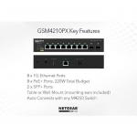 NETGEAR AV Line 8-Port Managed Rackmount Gigabit PoE Plus Switch with 2 x 1GbE SFP Plus Ports 8NE10376600