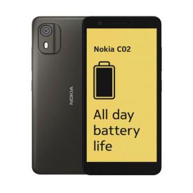 Nokia C02 5.45 Inch Dual SIM 2GB RAM 32GB Storage Android 12 Go Edition Mobile Phone Charcoal 8NO10380500