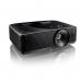 This photo shows a black Optoma multimedia projector with the model name H190X. It is capable of producing 3900 ANSI lumens and has a WXGA resolution of 1280 x 800 pixels. The projector features multiple input options including HDMI and VGA. The overall design is sleek and compact, making it suitable for various settings. Its advanced DLP technology ensures clear and vibrant projections.