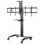 Peerless Flat Panel Cart for 2x 40 Inch to 55 Inch TVs 8PESR555M