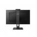 In the photo, the Philips 242B1H monitor is displayed with its 23.8 inch screen, boasting a Full HD resolution of 1920 x 1080 pixels. The monitor features HDMI, DVI, VGA, and DisplayPort inputs for versatile connectivity options. The sleek design of the monitor is highlighted by the Philips logo on the bottom and the slim bezels surrounding the screen. The monitor is set up on a stand, allowing for adjustable height and tilt angles. The display is sharp and vibrant, making it perfect for multimedia use.