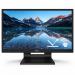 This photo features a sleek Philips 242B9TL touchscreen monitor with Full HD IPS panel. The vibrant display shows a sharp 1920 x 1080 pixel resolution, with options for HDMI, DisplayPort, and VGA connectivity.