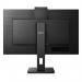 The picture shows a sleek and modern Philips monitor from the S Line, with a 27 inch screen size and full HD IPS panel. The monitor features a variety of connectivity options, including HDMI, DVI, VGA, and DisplayPort. It also has a built-in webcam for convenience. The display is illuminated by LED technology, providing crisp and vibrant visuals.