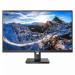 In this photo, we see a sleek and modern Philips monitor, measuring 27 inches in width. The display showcases stunning 4K resolution, with a vibrant color range thanks to its IPS panel. Multiple ports, including HDMI, DisplayPort, and USB-C, can be seen on the back of the monitor, providing convenience and flexibility for various devices. The monitor appears to be high-quality and well-crafted, making it a great addition to any workspace.