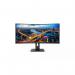 The picture shows a sleek and modern Philips monitor from the B Line series. It features a large 34-inch curved display with ultra wide Quad HD resolution of 3440 x 1440 pixels. With a refresh rate of 100Hz, this monitor is perfect for smooth and fast-paced visuals. It has HDMI, DisplayPort, and USB-C ports, making it compatible with a variety of devices. The LED backlighting ensures vibrant and clear picture quality.