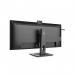 The picture shows a sleek and modern Philips Monitor, specifically the 5000 Series 40B1U5601H. The monitor features a 40 inch screen with a resolution of 3440 x 1440 pixels, providing a crisp and clear display. It has a Dual Quad HD IPS Panel, creating vibrant colors and wide viewing angles. The monitor also includes HDMI, DisplayPort, and USB-C connectivity, making it easy to connect to various devices. Additionally, it has a built-in webcam, adding convenience for video calls or conferences. With its compact design and docking capabilities, this Philips Monitor is perfect for any workspace.
