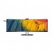 The Philips 6000 Series monitor features a sleek, modern design with a 44.5 inch UltraWide display. With 5120 x 1440 pixels, this monitor delivers incredibly sharp and clear images. The VA panel provides vibrant colors and wide viewing angles. It has multiple connectivity options including HDMI, DisplayPort, and USB-C for easy docking. The built-in webcam allows for video conferencing and the monitor is ideal for multitasking with its Dual Quad HD display.