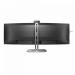 The image shows a sleek and modern Philips monitor with a large 49-inch size. It features a stunning 5120 x 1440 pixel resolution and a SuperWide VA panel, providing a crisp and vibrant display. The monitor also includes convenient Thunderbolt 4 and HDMI ports, as well as a DisplayPort, for easy connectivity. Its slim and minimalist design would make for an attractive addition to any workspace.