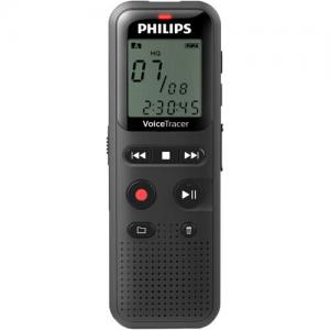 Image of Philips Dictation DVT1160 VoiceTracer Audio Recorder 8GB Memory Black