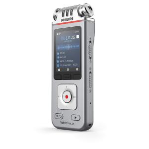 Image of Philips Dictation DVT4110 VoiceTracer Audio Recorder 8GB Memory Chrome