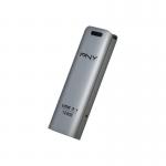 PNY 128GB Elite Steel USB 3.1 Stainless Steel Flash Drive Capless Sliding Design 80Mbs Write Speed 20Mbs Read Speed 8PNFD128ESTEEL31G