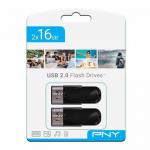 PNY 16GB Flash Drive 2.0 Twin Pack 8PNFD16GATT4X2
