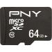 PNY 64GB Performance Class 10 MicroSDXC Memory Card and Adapter 8PNPSDU64G10PPLGE