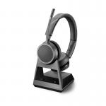 Poly Voyager 4220 Office 2 Way Base USB A Binaural Stereo Bluetooth Headset Flexible Noise Cancelling Microphone Boom 8PO21273105