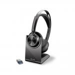 HP Poly Voyager Focus 2 UC ANC Bluetooth Wireless Headset with USB-A Charge Stand 8PO7S4L2AA