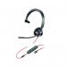 HP Poly Blackwire 3315 Monaural Microsoft Teams Certified USB-C Wired Headset + 3.5mm Plug + USB-C to USB- A Adapter 8PO8X218AA