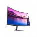 In the photo, we see a sleek and modern Samsung curved monitor. The vibrant 27 inch screen displays stunning visuals in Full HD resolution of 1920 x 1080 pixels. The VA panel ensures a wide viewing angle and accurate colors. With AMD FreeSync technology, motion blur and stutter are eliminated for a smoother gaming or viewing experience. The monitor features both HDMI and DisplayPort connections, providing versatility in device connectivity. Overall, the Samsung C390 27 Inch monitor exudes a sophisticated and professional aesthetic.