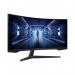 The Samsung Odyssey G5 34 Inch UltraWide Quad HD VA Panel curved gaming monitor features a sleek design and a wide display for an immersive gaming experience. The 3440 x 1440 pixel resolution provides stunning clarity, while the AMD FreeSync technology ensures smooth gameplay. The monitor includes HDMI and DisplayPort connections, making it easy to connect to various devices. With its Samsung Monitors branding, this monitor is a sleek and powerful addition to any gaming setup.