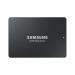 This photograph features a stack of Samsung PM893 3.84TB 2.5 inch internal solid state drives. The sleek black casing and Samsung logo are prominently displayed. The drives are labeled with capacity information and technical specifications.